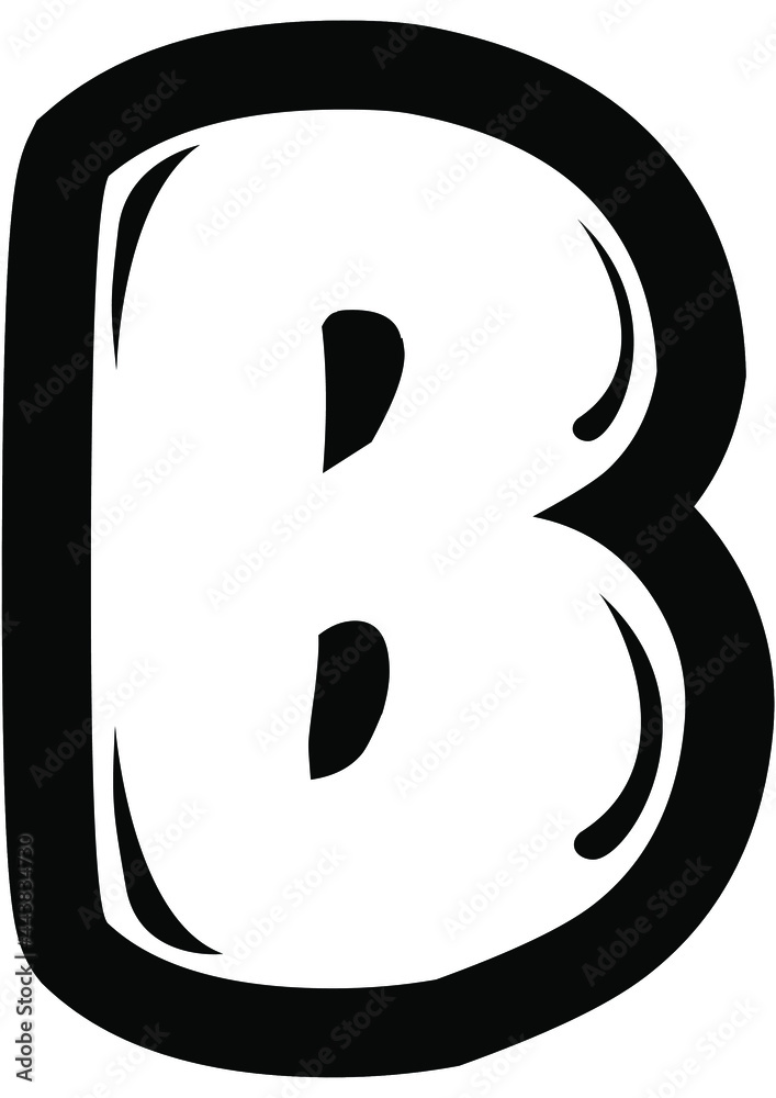 Fototapeta premium black and white alphabet in capital for educational or commercial purposes