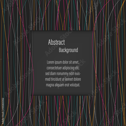 Vector abstract background with colorful lines design