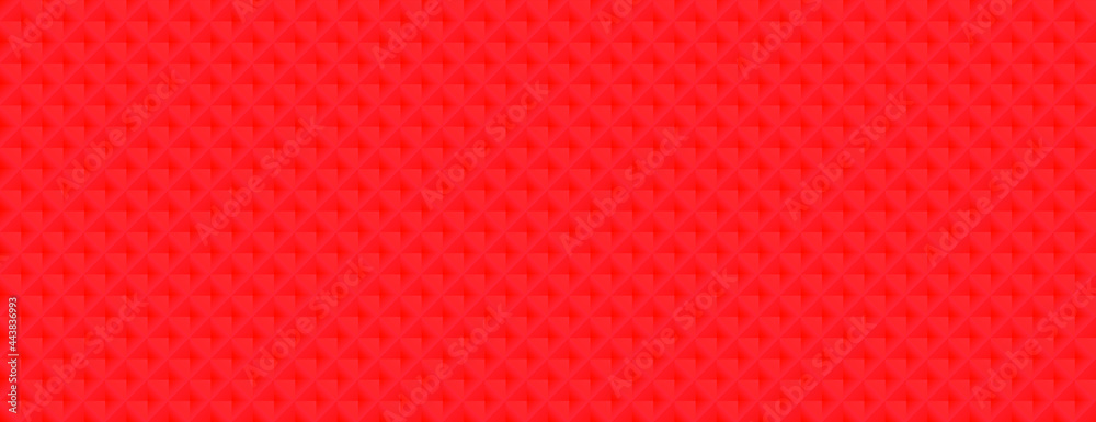 Red background with rhombuses. Seamless vector illustration. 