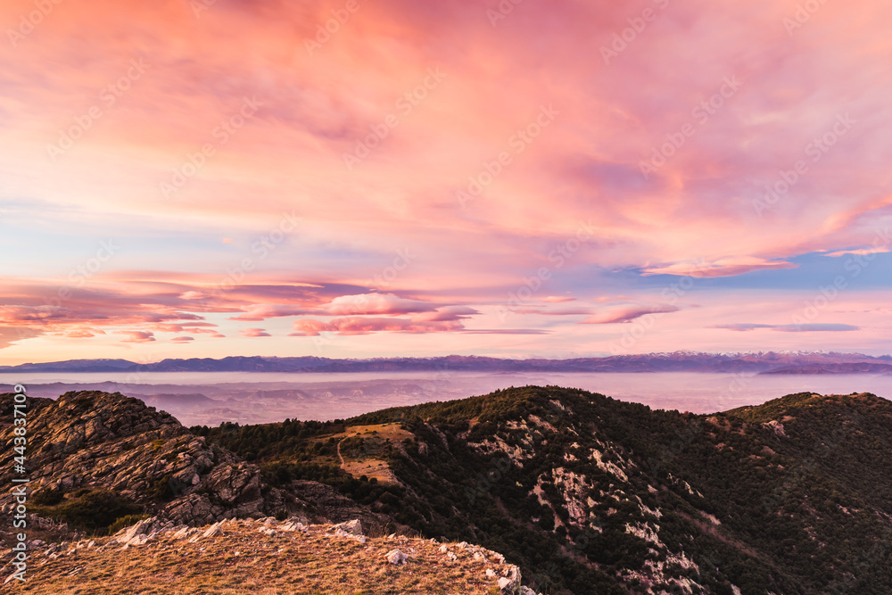 Sunset over the mountains