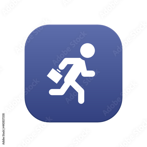 Businessman Running - Sticker