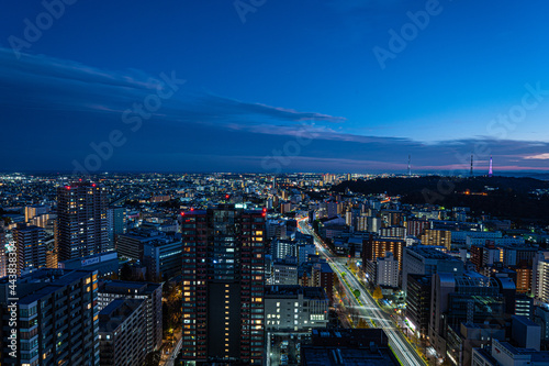 仙台市を見下ろす夜景