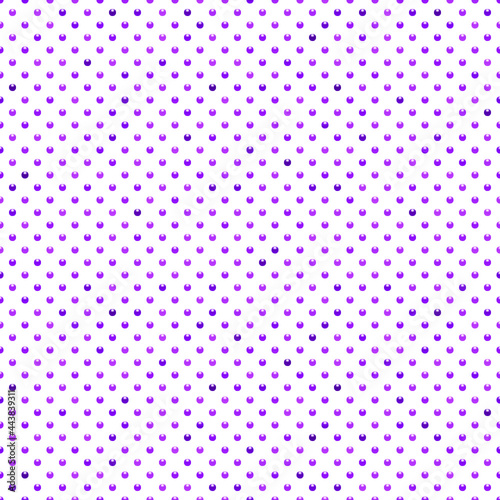 White luxury background with purple beads. Seamless vector illustration.