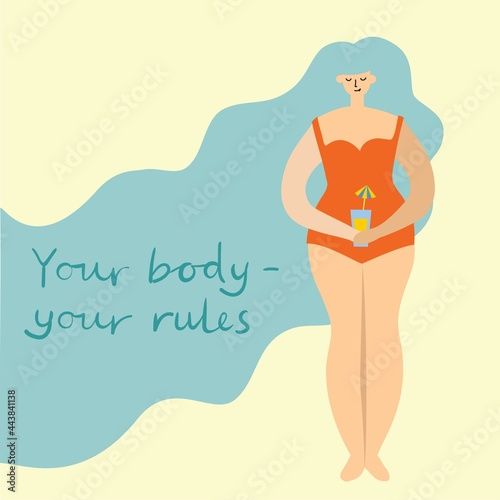 Love yourself. Vector lifestyle concept card with text don t forget to love yourself.