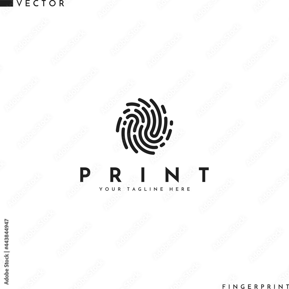 Unique fingerprint logo Unique fingerprint logo