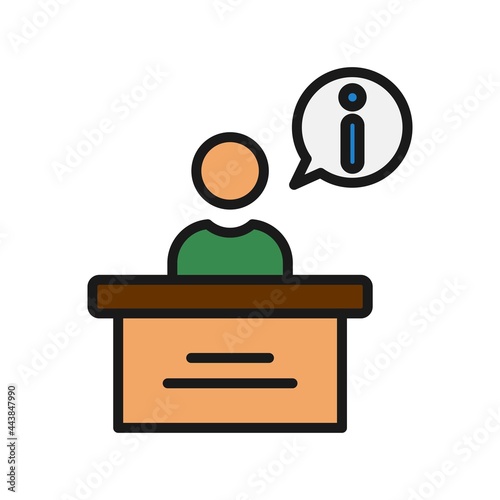 Reception Line Filled Vector Icon Design