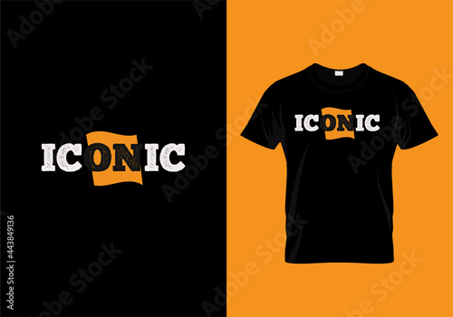 Iconic Text Typography T Shirt Design Template
