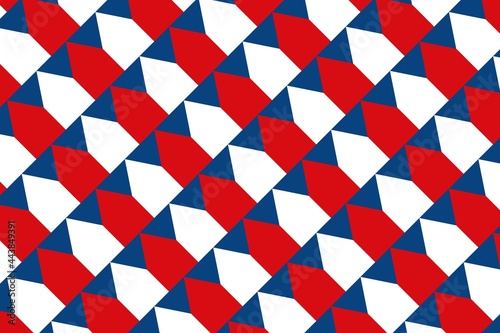 Simple geometric pattern in the colors of the national flag of Czech Republic