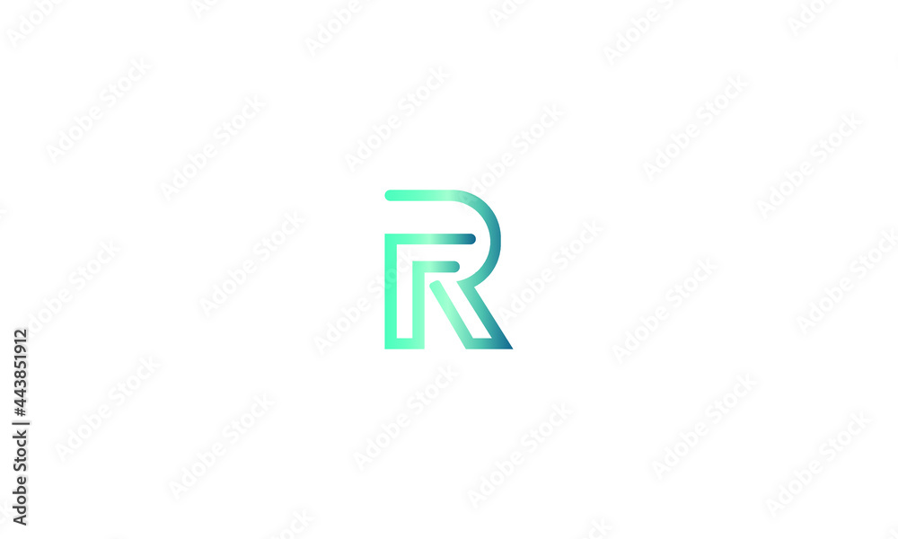 Unique logo design letter R on white background Unique logo design letter R on white background