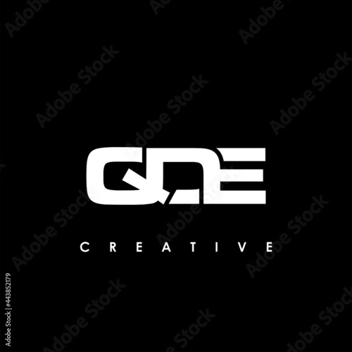 QDE Letter Initial Logo Design Template Vector Illustration