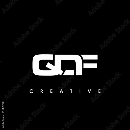 QDF Letter Initial Logo Design Template Vector Illustration