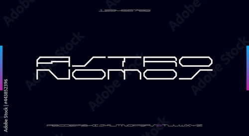 astronomos, an extra wide experimental futuristic scifi font. 