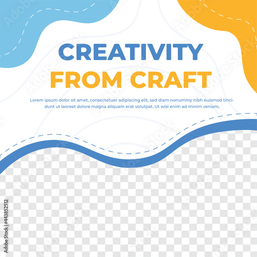 Hand made needlecraft art suply sale discount poster social media post template cute modern minimalis style