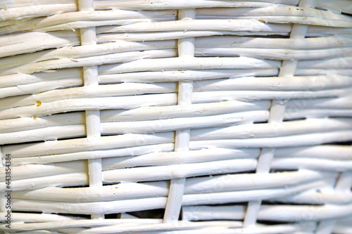 close up on a wicker basket  background