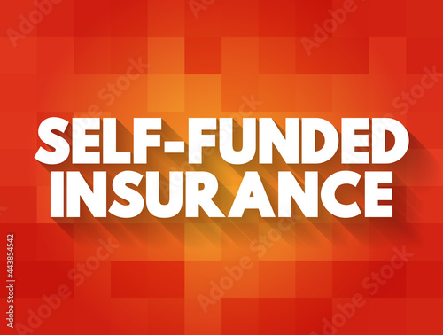 Self Funded Insurance text quote, concept background
