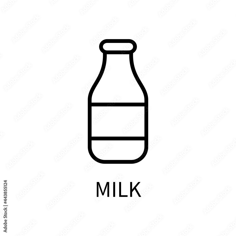 Milk Line Icon Is In A Simple Style. Vector sign in a simple style isolated on a white background. Original size 64x64 pixels. Milk Line Icon Is In A Simple Style. Vector sign in a simple style isolated on a white background. Original size 64x64 pixels.