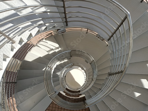 Spiral staircase in a tower