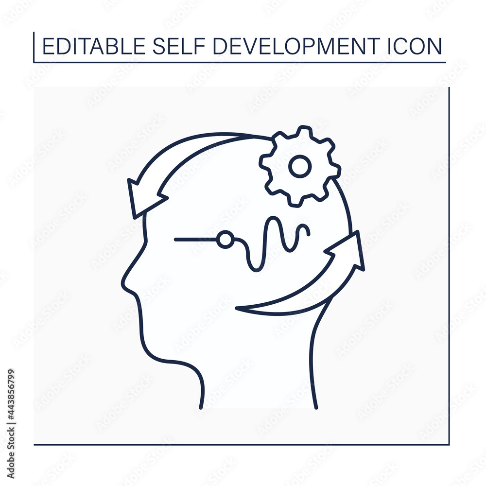Adaptation line icon. Fast to adapt to change. Opportunity to live and work in new conditions. Self-development concept. Isolated vector illustration. Editable stroke Adaptation line icon. Fast to adapt to change. Opportunity to live and work in new conditions. Self-development concept. Isolated vector illustration. Editable stroke