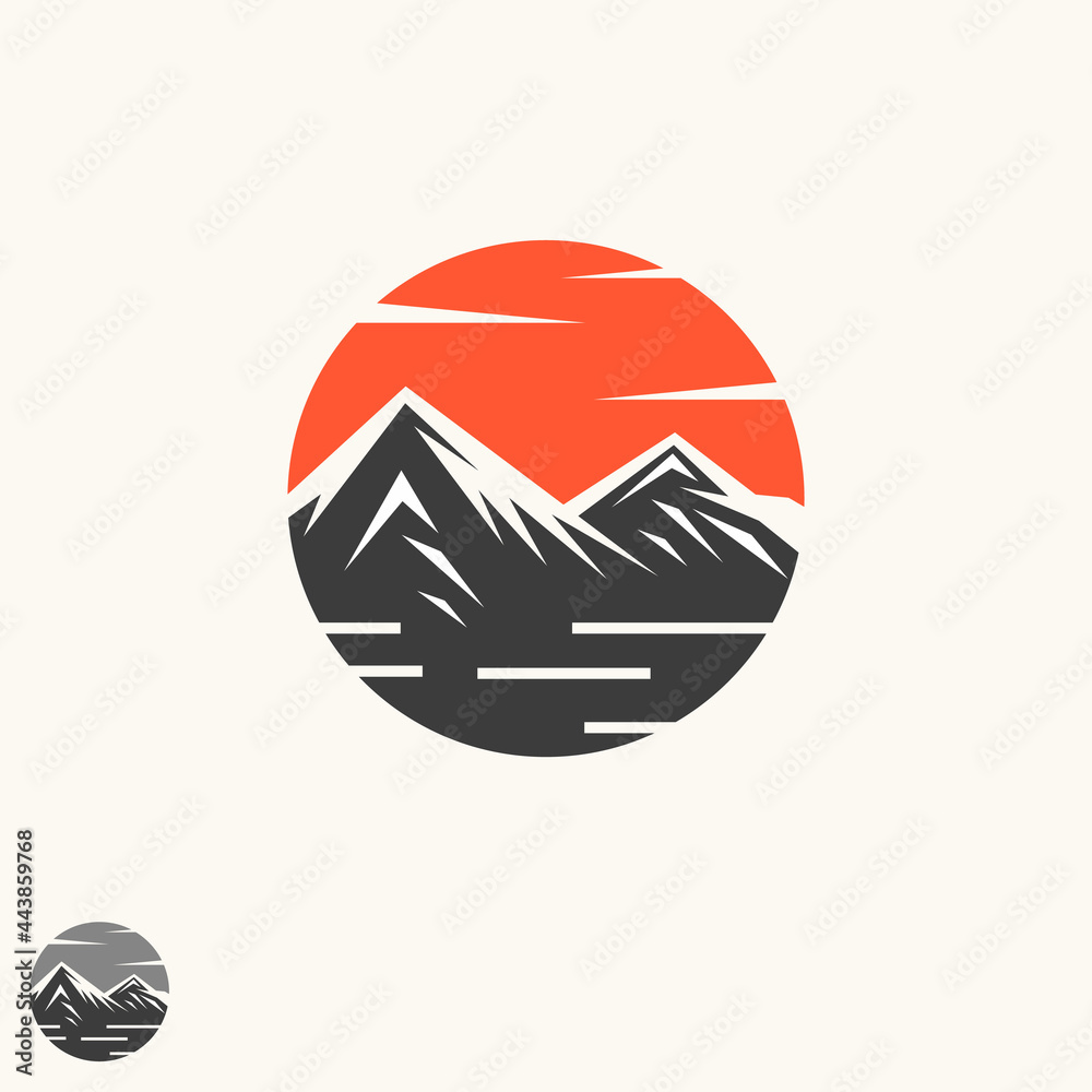 Abstract vector landscape nature or outdoor mountain