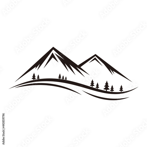 Abstract vector landscape nature or outdoor mountain