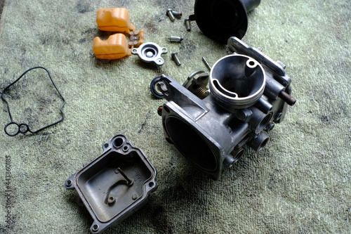 Carburetor repair and cleaning. The carburetor photo