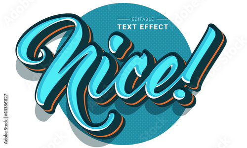 Editable text style effect - Graffiti text style theme.