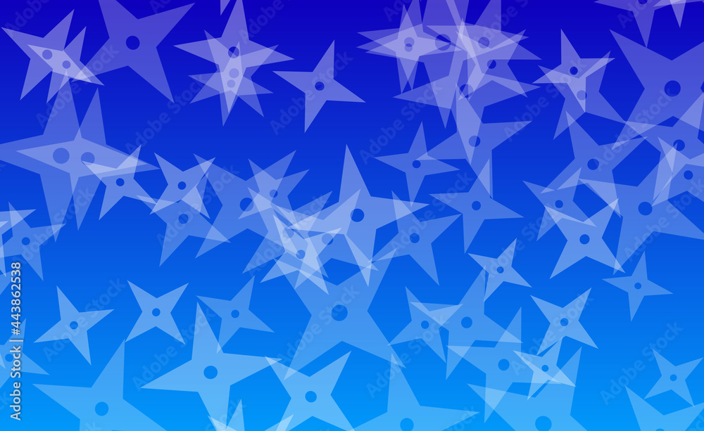 Shuriken pattern blue gradient background Shuriken pattern blue gradient background