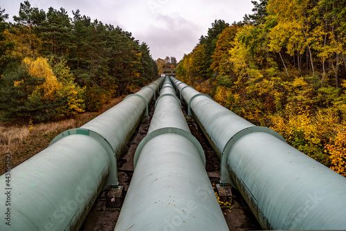 pipes of a pumped storage power plant

