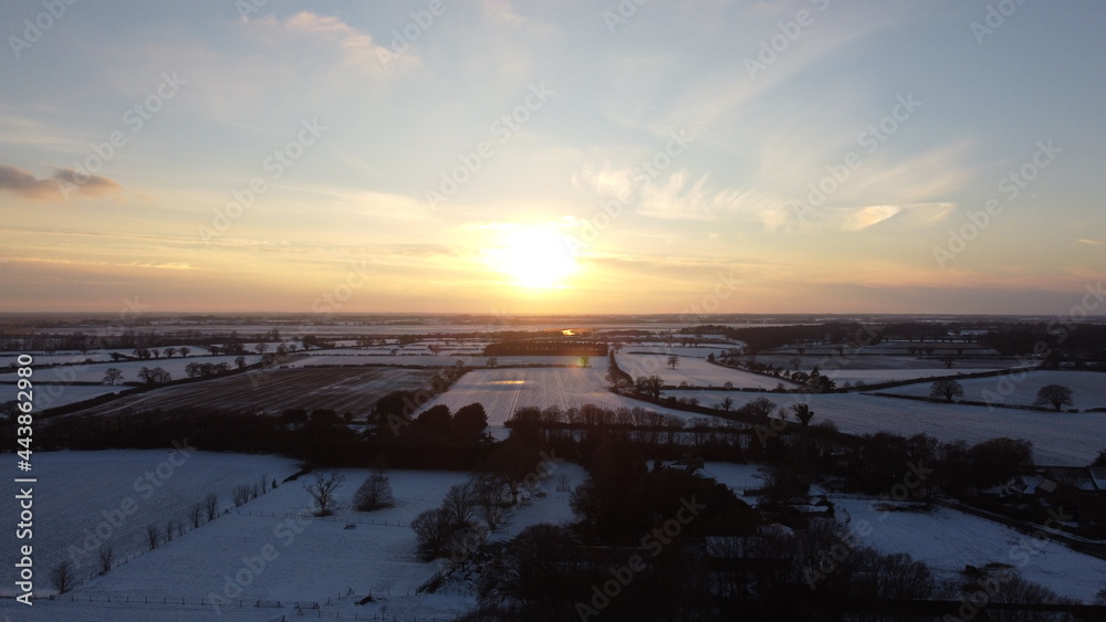 Sunset on a winter's day, Blundeston UK