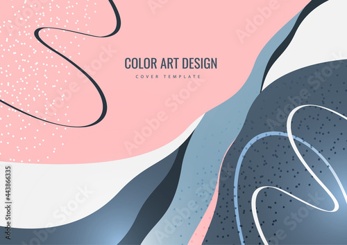 Bright colored waves covering. Modern design template. Vector