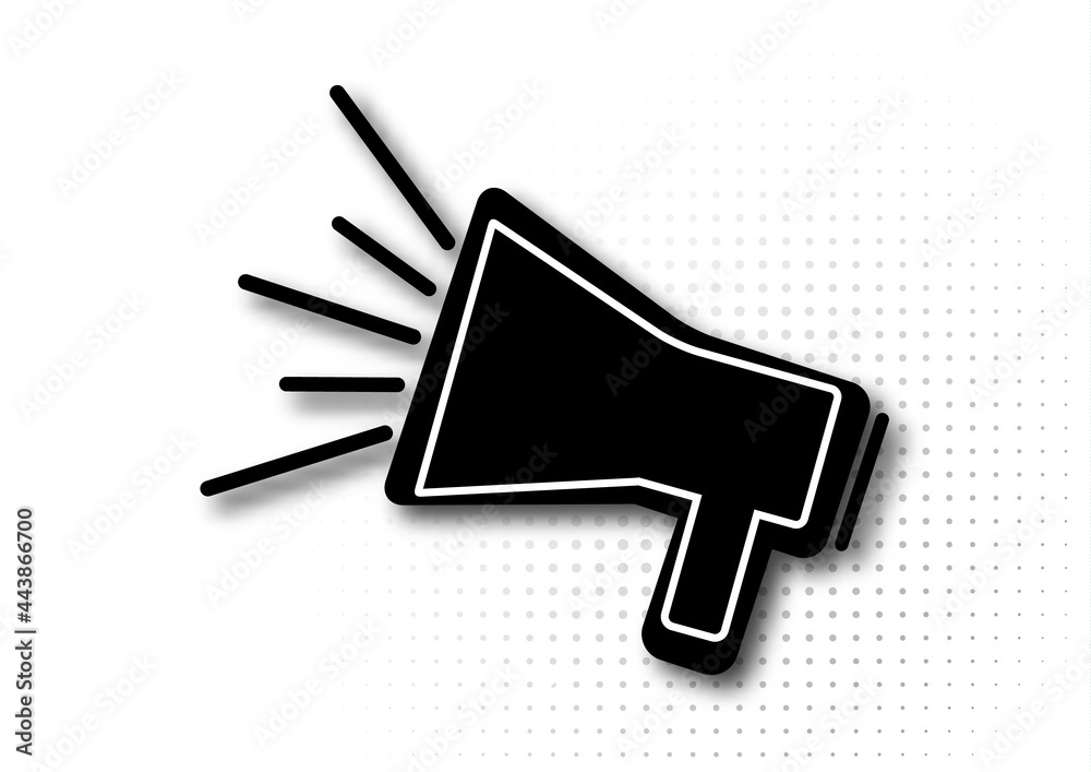 Loudspeaker icon. Broadcasting news. Vector Loudspeaker icon. Broadcasting news. Vector