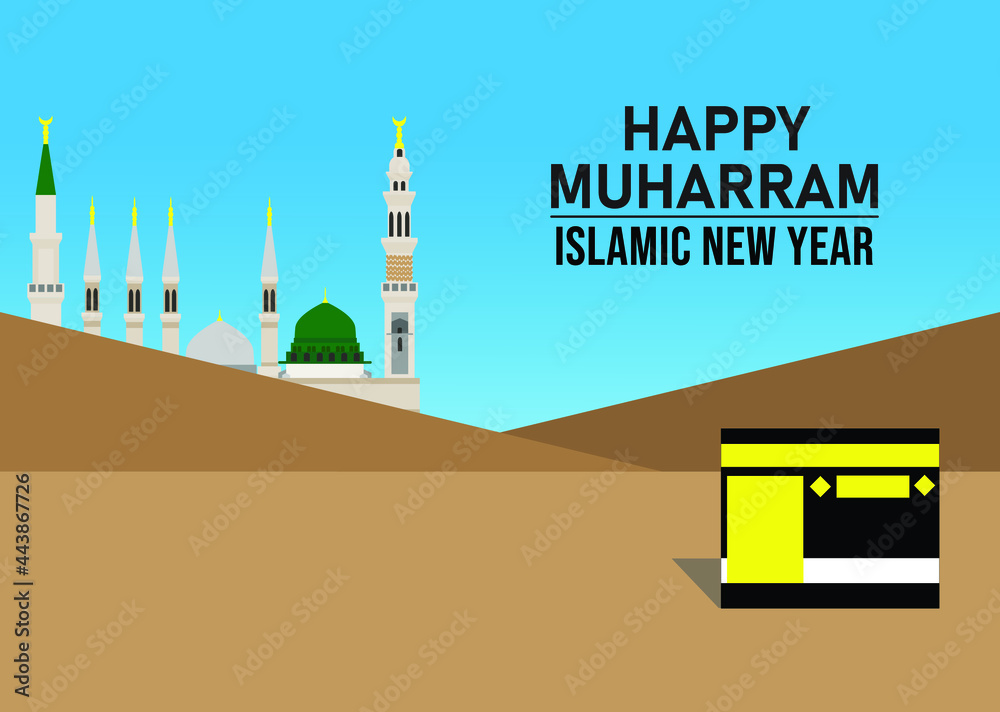 Vektorová grafika „A vector of Happy Muharram Islamic New Year Concept