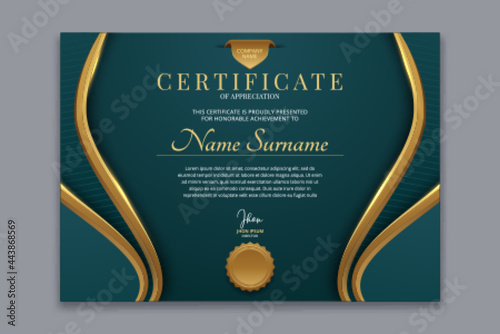 Modern Certificate Template Vector Design