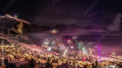 New Year's Eve Fireworks in the Mountains photo