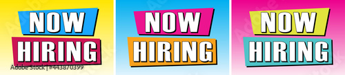 Now Hiring color collection - Vector Illustration