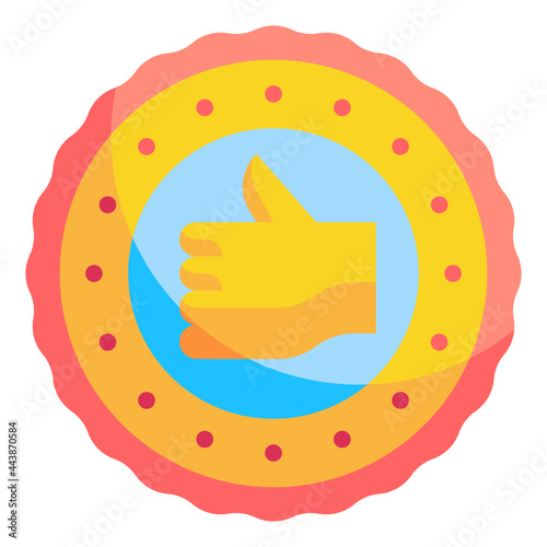 thumbs up flat icon