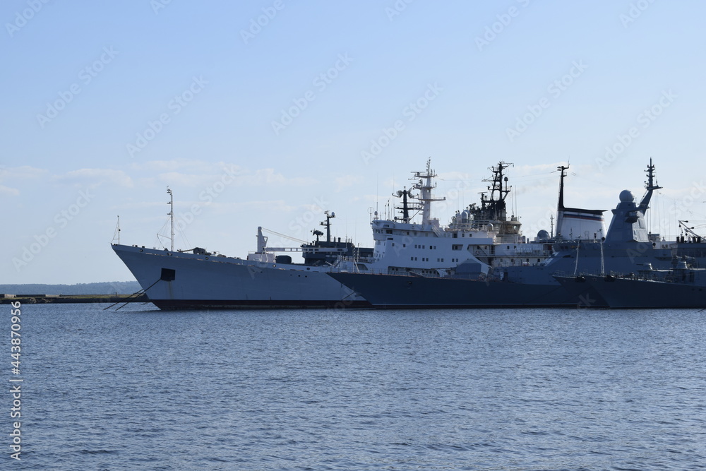 ships in the port, berth, coastline