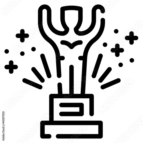statuette trophy outline icon