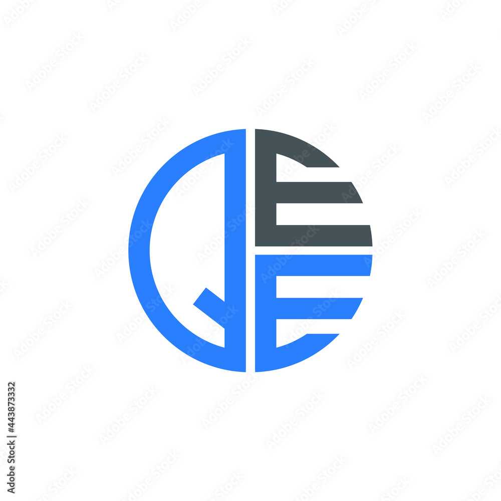 QEE logo QEE icon QEE vector QEE monogram QEE letter QEE minimalist QEE triangle QEE hexagon Circle Unique modern flat abstract logo design 