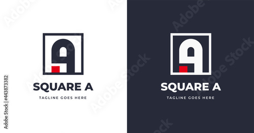 Initial A letter logo design template, vector illustration