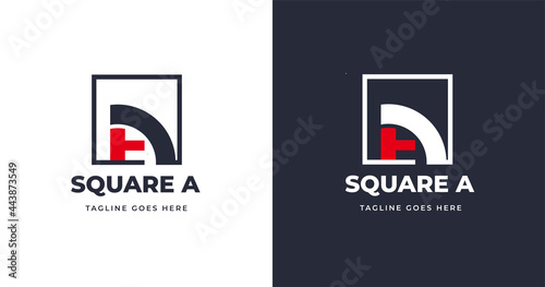Initial A letter logo design template, vector illustration
