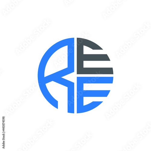 REE logo REE icon REE vector REE monogram REE letter REE minimalist REE triangle REE hexagon Circle Unique modern flat abstract logo design 