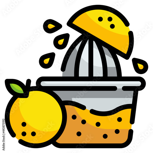 squeezer line icon