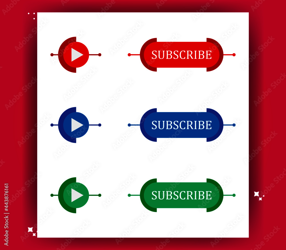 Fototapeta premium Social Media Button Vector Template