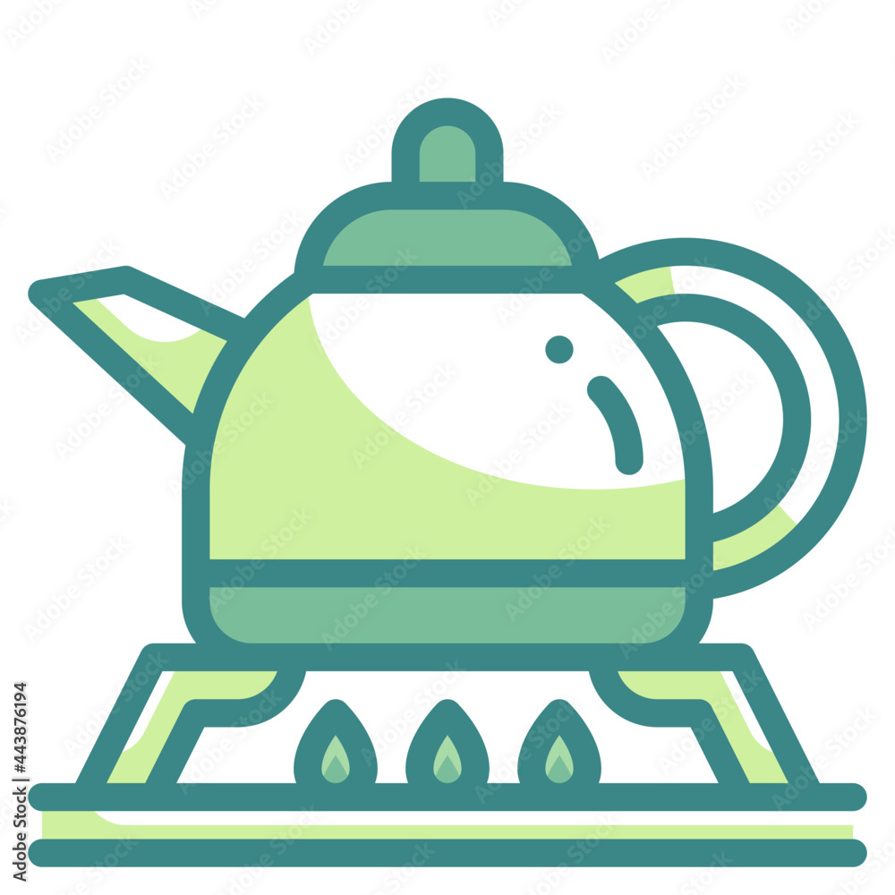 kettle blue line icon kettle blue line icon