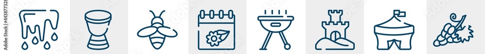 thanksgiving line icons such as thaw, african drums, beekeeper, season, bbq, grapes outline vector sign. symbol, logo illustration. linear style icons set. pixel perfect vector graphics. thanksgiving line icons such as thaw, african drums, beekeeper, season, bbq, grapes outline vector sign. symbol, logo illustration. linear style icons set. pixel perfect vector graphics.
