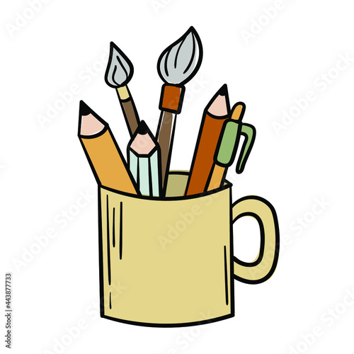 Mug with pencils