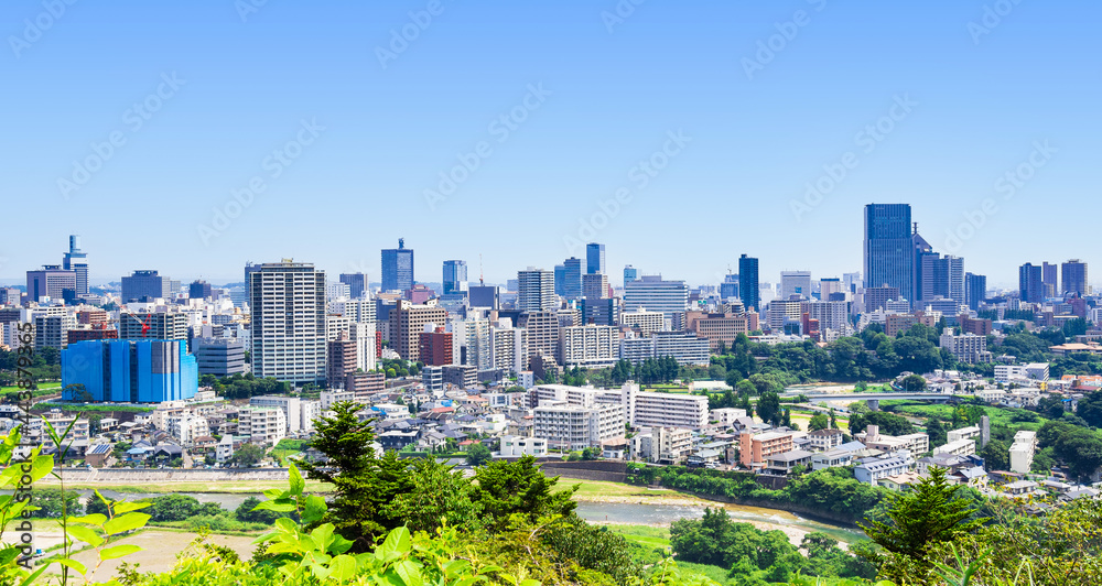 Obraz premium 仙台 仙台城跡から眺望 ワイド