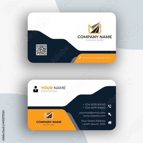 Modern-elegant-orange-black-business-card-template