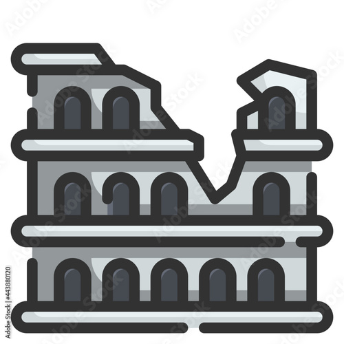 colosseum line icon